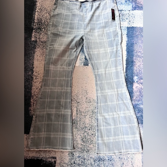 No Boundaries Pants - 3 for $13 plaid flare jeans